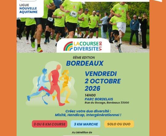 affiche de la course de la diversité 2026 au Parc Bordelais