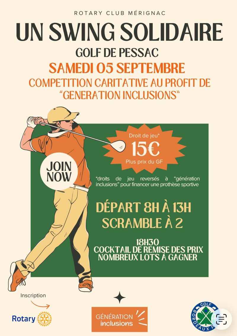 affiche du trophée solidaire du rotary club meriganc 2026