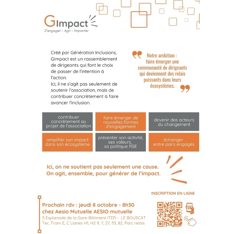 GIMPACT – Jeudi 8 octobre